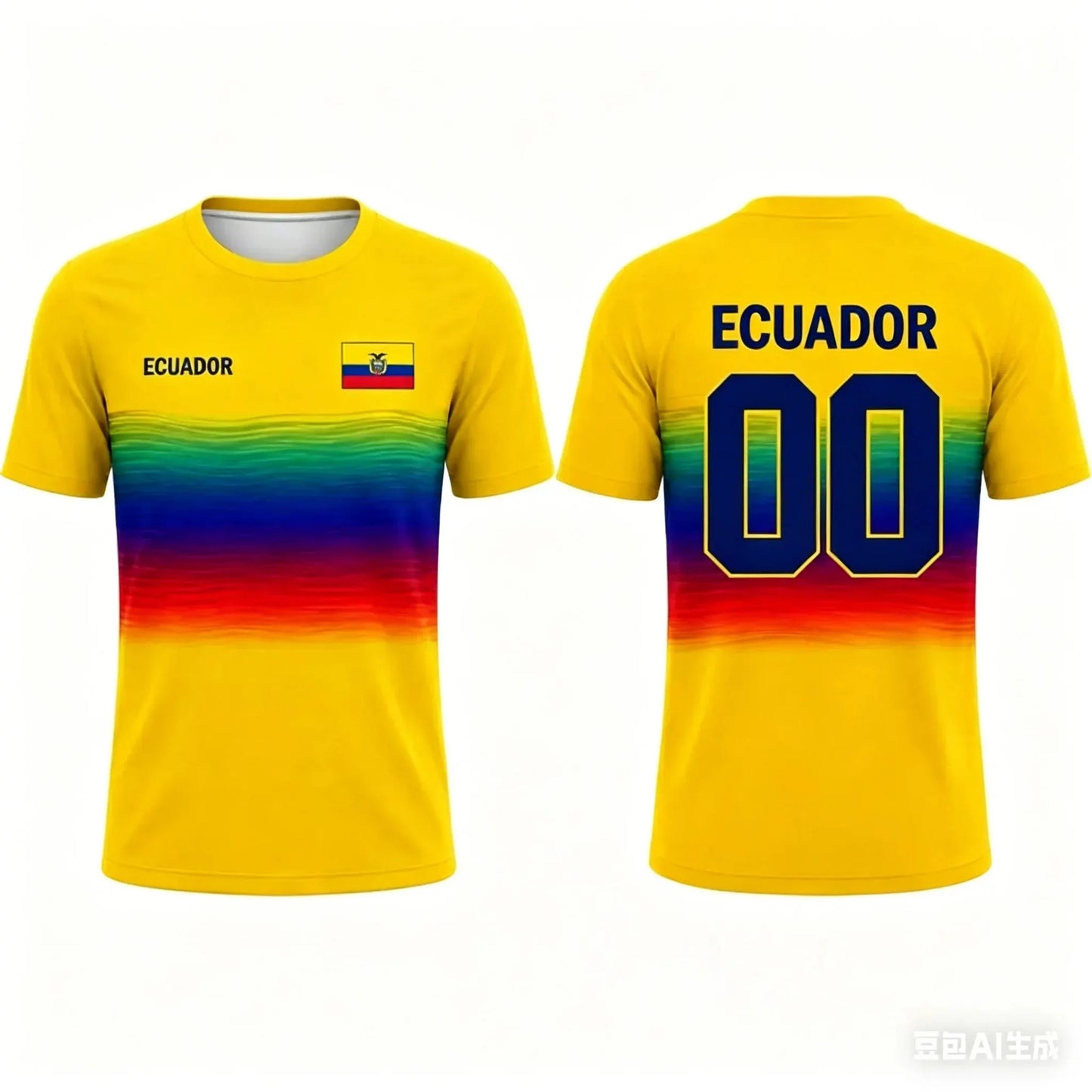 Ecuador Kids Adults Soccer T Shirt Sportswear Family Style Blue White Print Breathable Quick Dry Training Tee Fan Sports Top