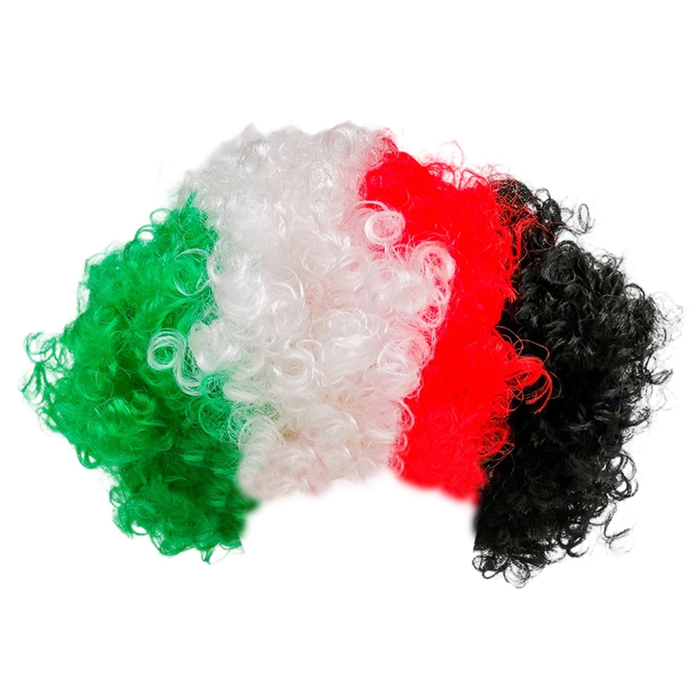 Football Fan Flag Color Explosion Wig -باروكة مشجعي كرة القدم الملونة