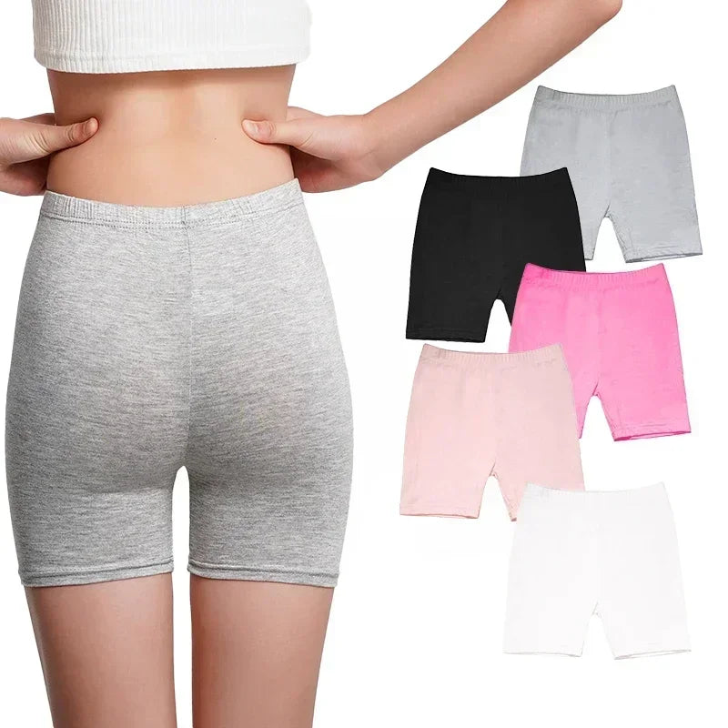 4pcs Girls Safety Pants Modal Dance Leggings Shorts Soft Candy Color Panties Girls Underwear Short tights Aged 3-12 Years