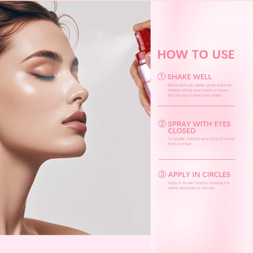 Long-Lasting Setting Spray Glossy Matte Base Makeup Oil Control Waterproof Moisturizing Make-up Fixer Spray for All Skin Style