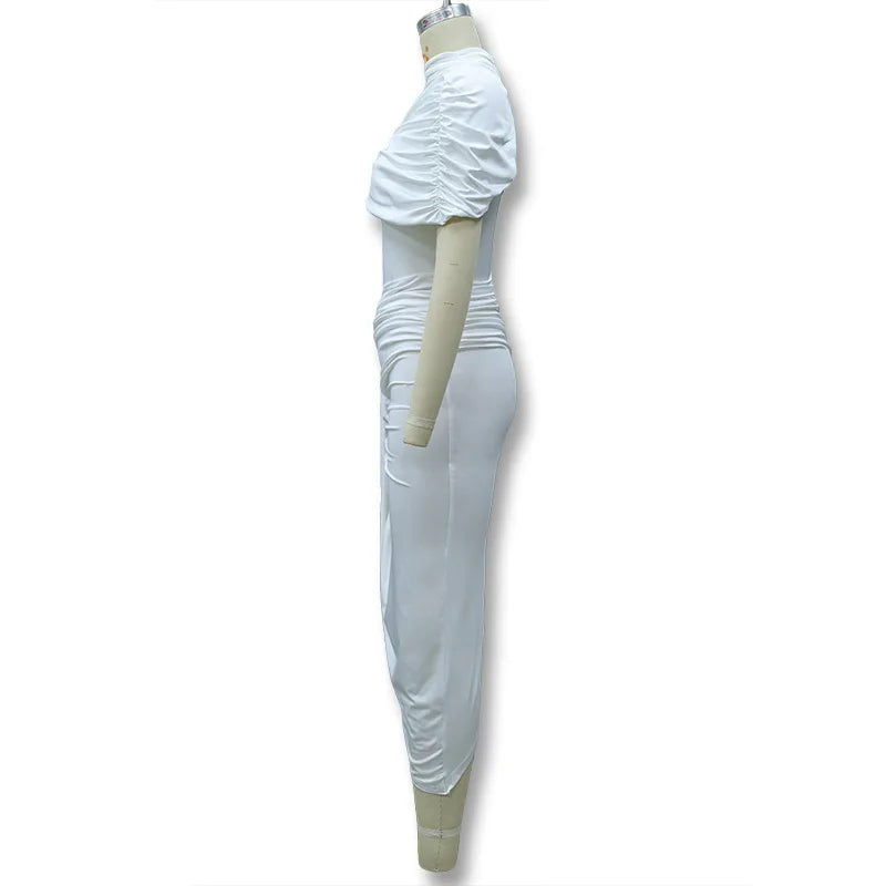 Chic Irregular Pleated Ruched Strapless Dress Women Sleeveless Off Shoulder Slim Short Dresses 2026 New Lady Evening Party Gowns