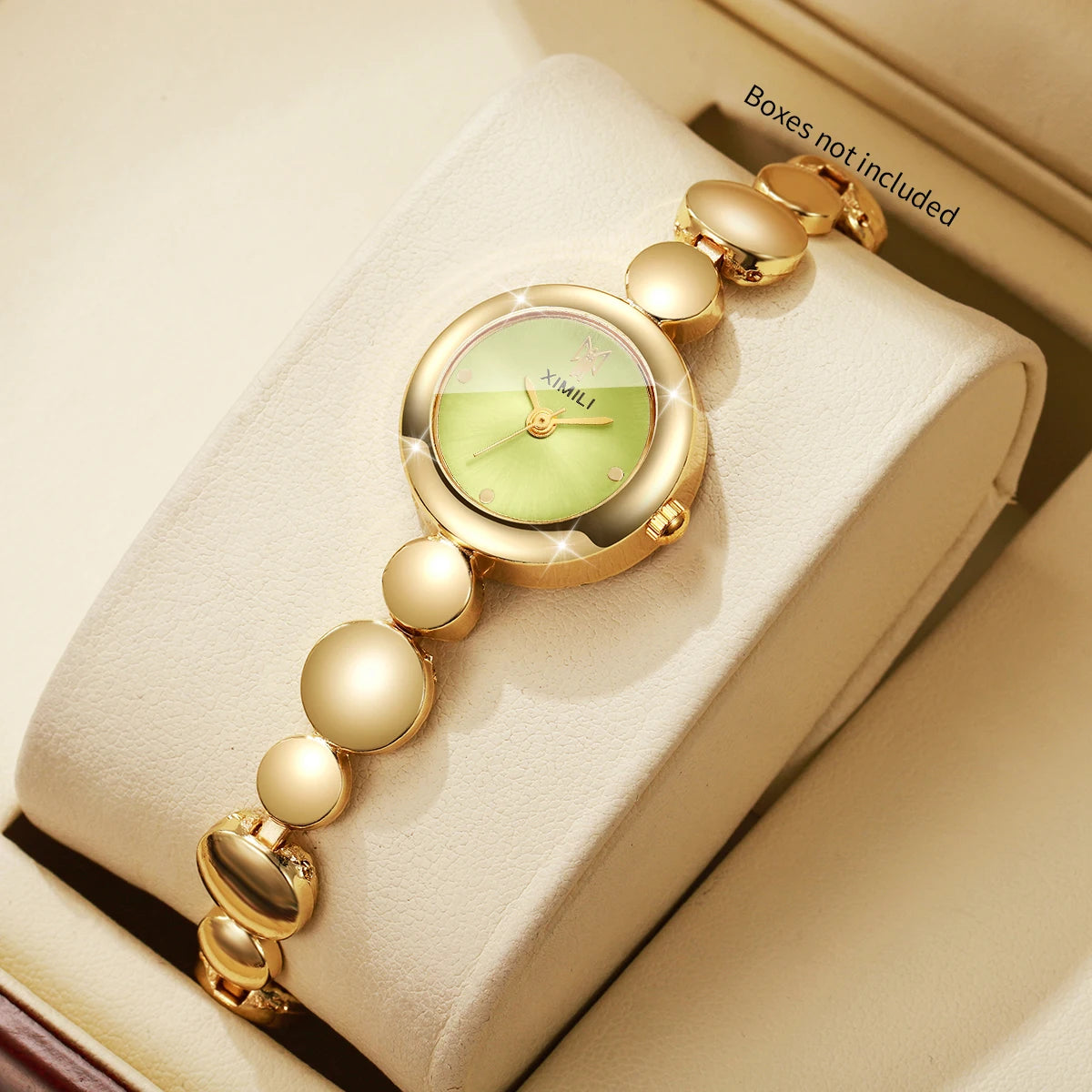 Luxury Gold Bracelet Strap Women Watches Elegant Round Dial Ladies Dress Quartz Wristwatch Clock Relogio Feminino（Without Box）