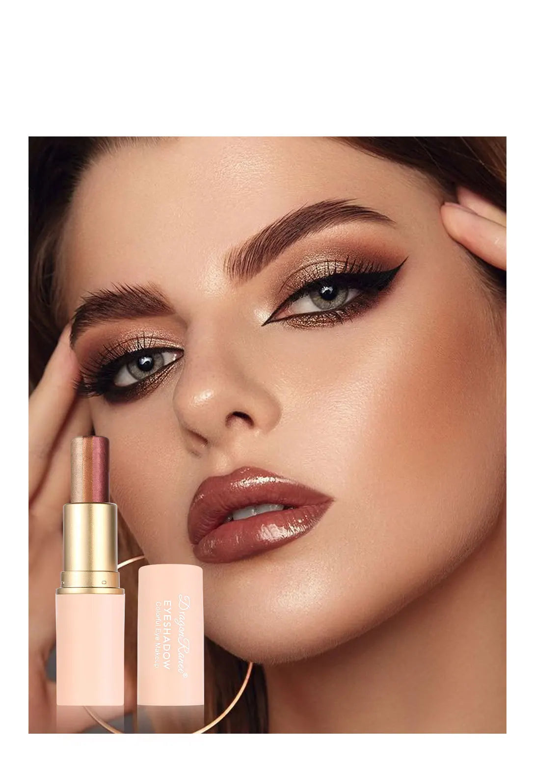 Three-color Eyeshadow Pen Highlighting Stick Waterproof Easy-to-Use Glitter Pearl Eyeshadow Stick Shimmer One-Swipe Eyes Makeup