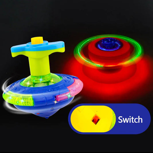 UFO Flashing Wing Spinning Top – LED Light Up Gyro Toy