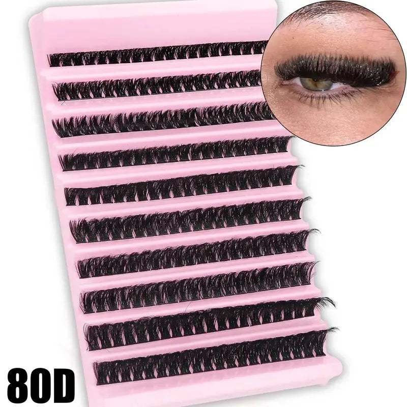 DIY Cluster Lashes – 200PCS Natural Wispy Eyelashes
