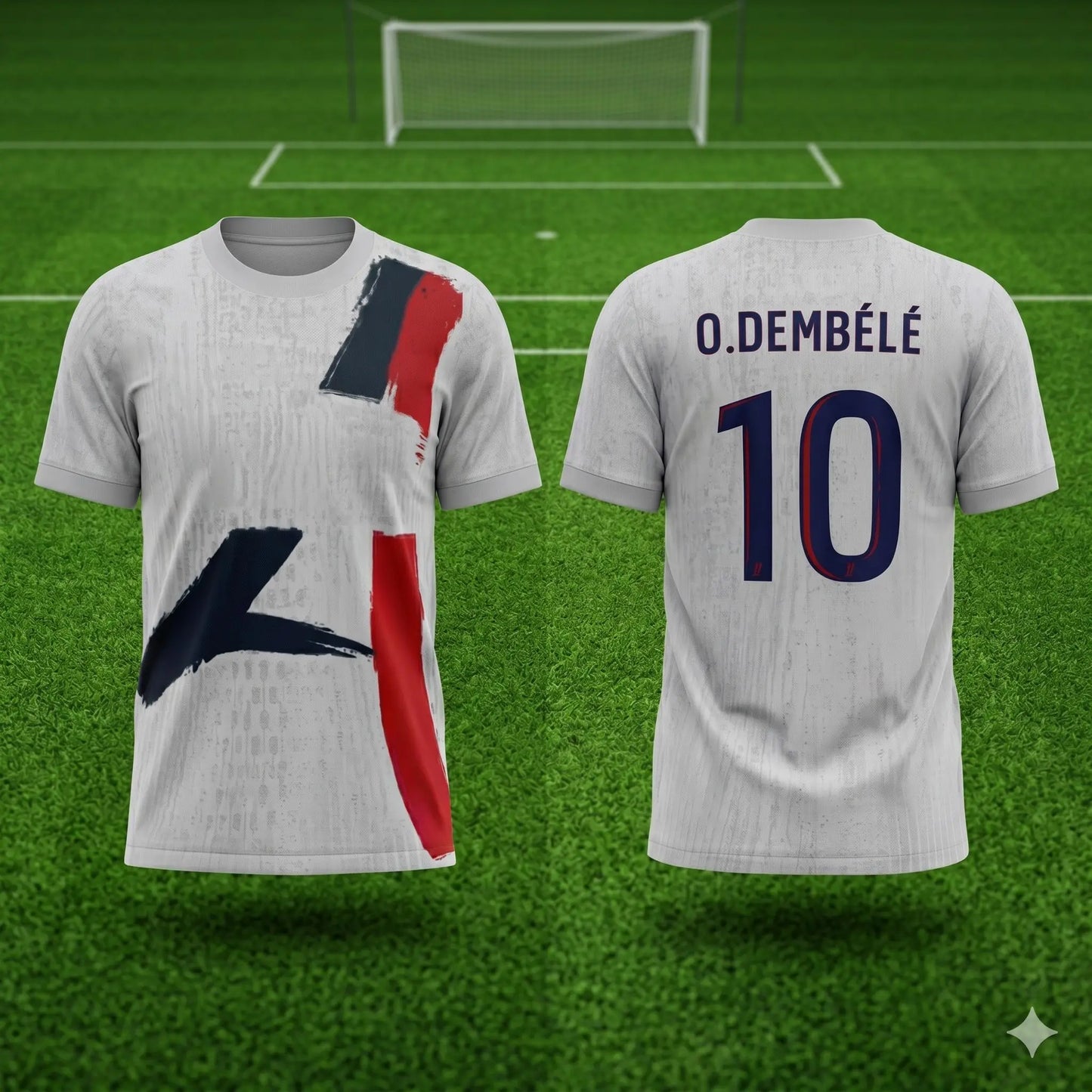 Kids PSG Soccer T-Shirt Player Edition No Print Brush Stroke Red Blue White Block Breathable Quick Dry Training Tee Sport Top