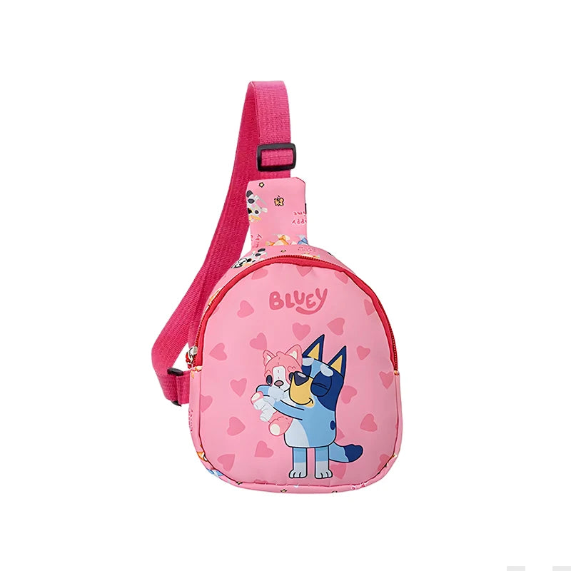 Bluey And Bingo Anime Figure Printing Cartoon Mnin Backpack Children A Shoulder Bag Messenger Bag Birthday Gift