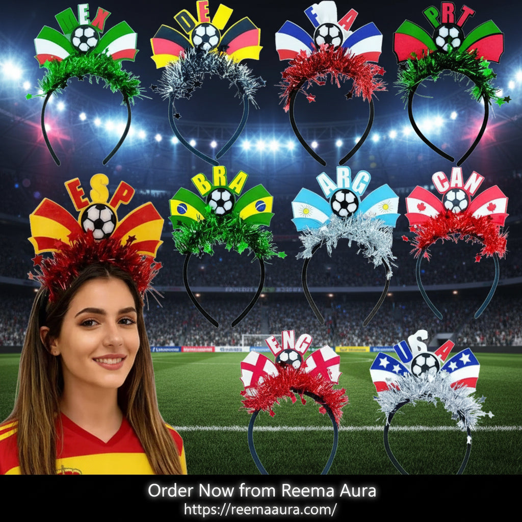 2026 Football Event National Team Flag Headband - طوق شعر مشجعي كرة القدم 2026 بتصميم أعلام المنتخبات