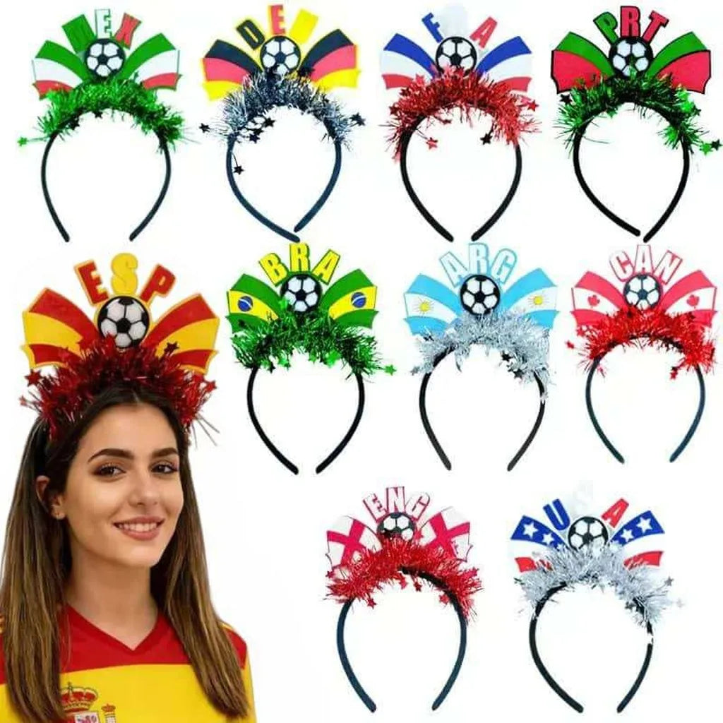 2026 Football Event National Team Flag Headband - طوق شعر مشجعي كرة القدم 2026 بتصميم أعلام المنتخبات