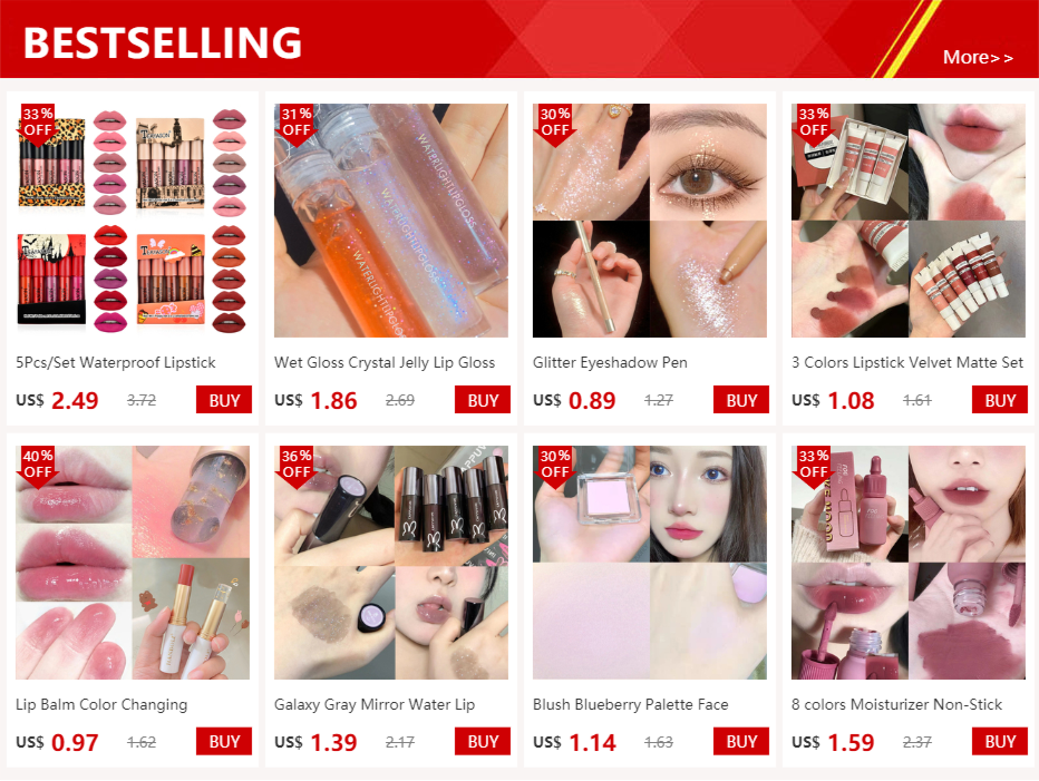 HANDAIYAN Gift 6PC/Set Matte Velvet Lip Gloss Waterproof Long-lasting Liquid Lipstick Cosmetic Beauty Keep 24 Hours Makeup