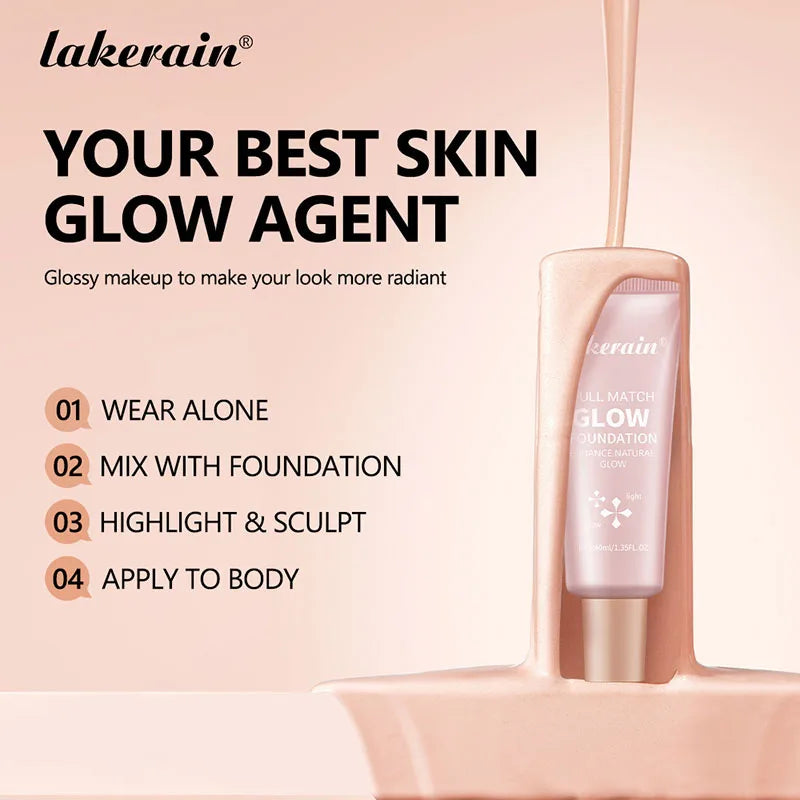 Gloss Liquid Foundation Lasting Concealer Full Coverage BB Cream Face Highlighter Corrector High Coverage Base Makeup Cosmetics