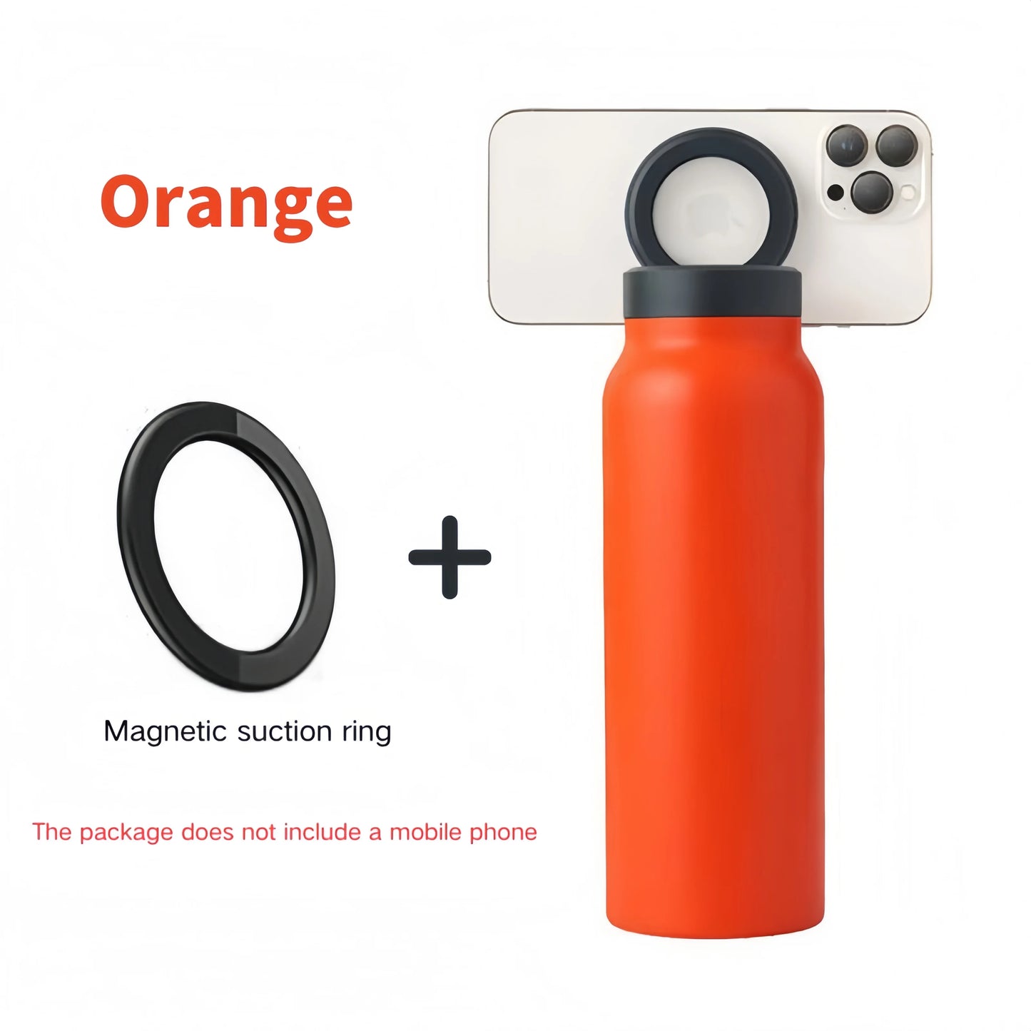 Magnetic Phone Holder Insulated Sports Water Bottle – 24oz