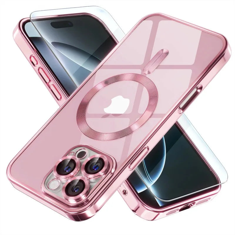 Luxury Transparent MagSafe Case for iPhone
