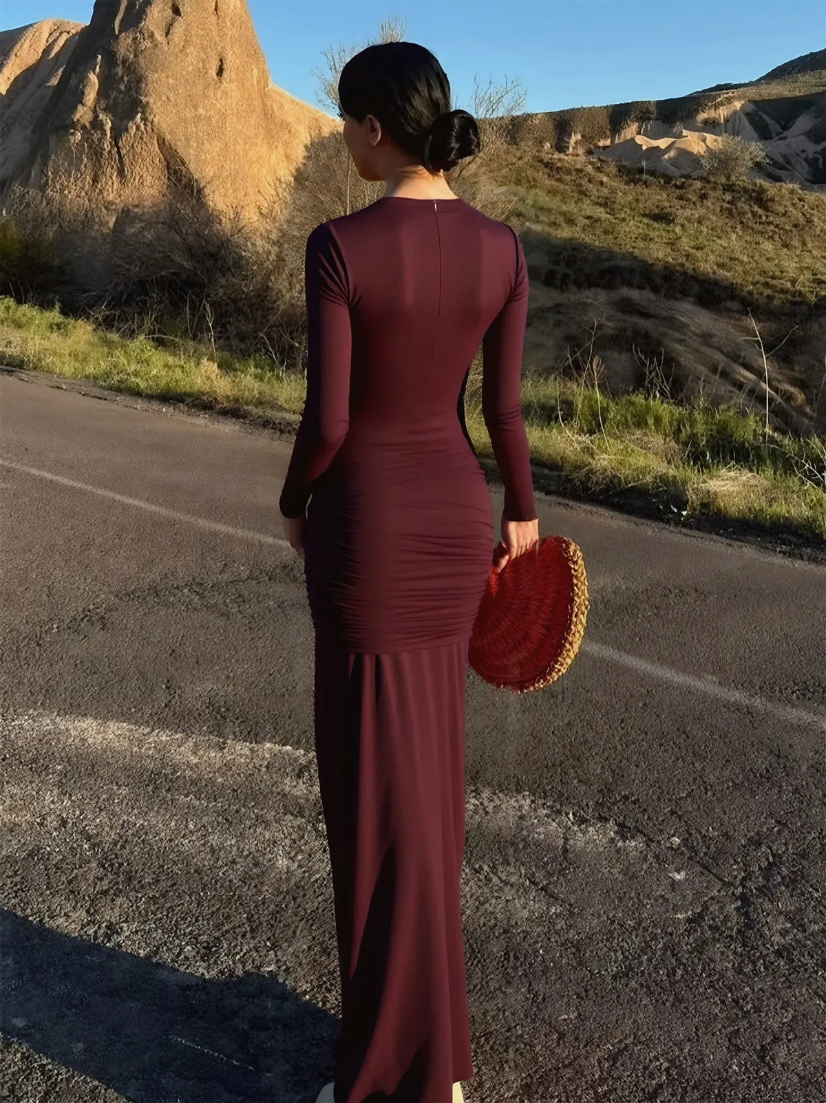 BKLD Elegant Birthday Dress For Women 2026 Autumn Nightclub Party Celebrity Sexy Hollow Out Long Sleeve Evening Long Dresses