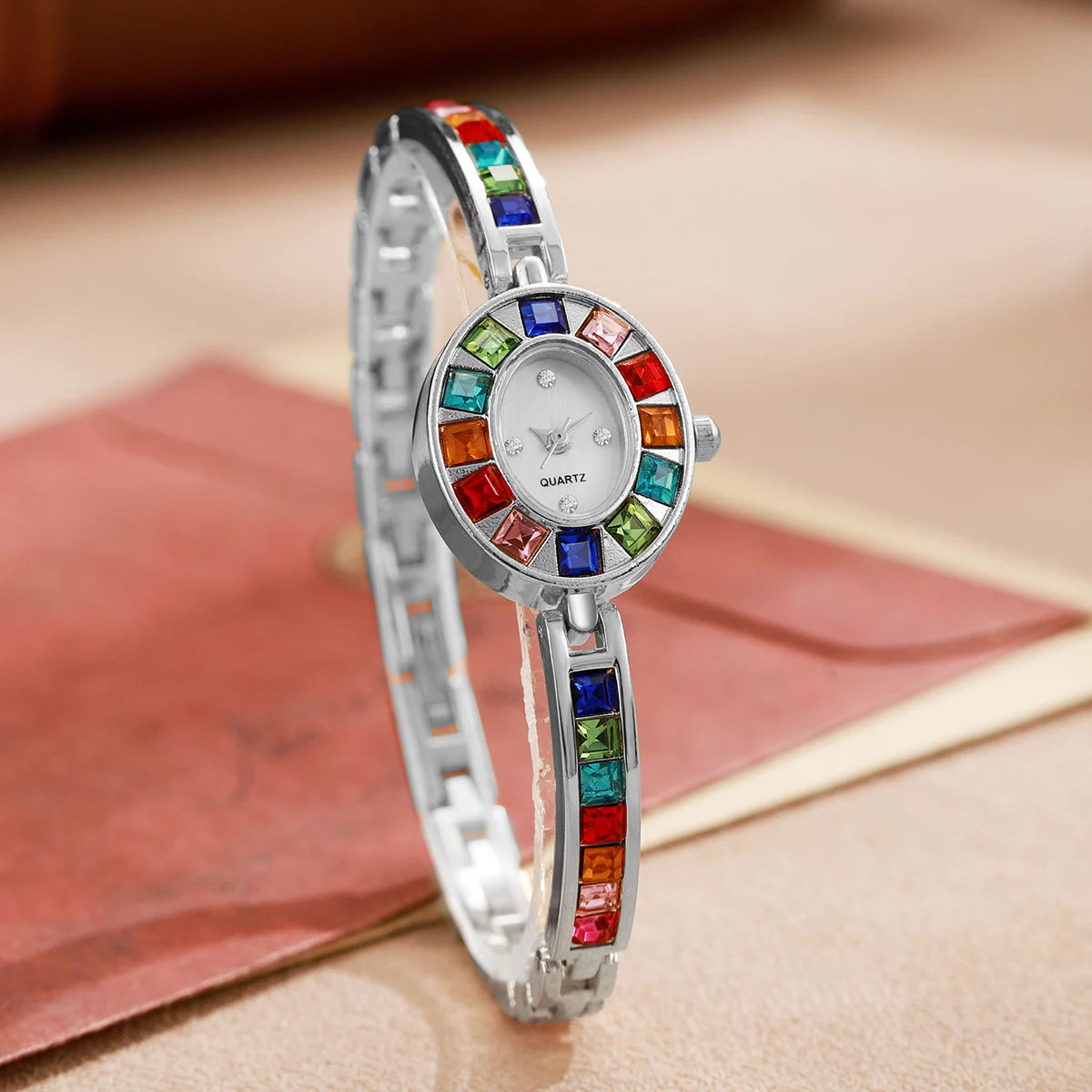 Luxury Rhinestone Women Watches Fashion Bracelet Band Ladies Quartz Watch Reloj Mujer Girls Clock Gift（Without Box）