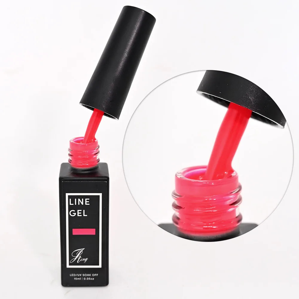15ml/Bottle Liner Painting Gel Nail Polish Black Gold Silver Line Drawing Brush Nail Art Vernis White Black Nail Gel Varnish