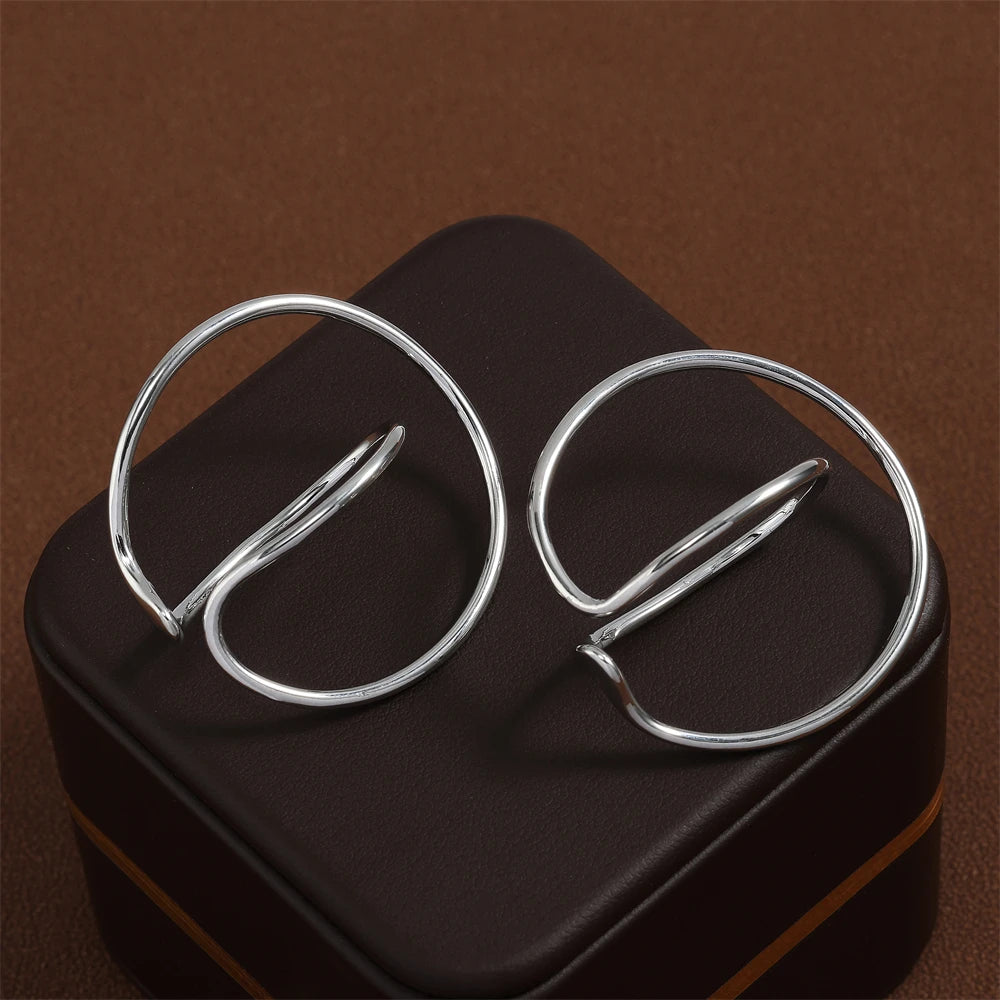 ZAKOL New Trend Simple Geometric Distortion Irregular Curve Clip Earrings for Women Girl No Pierced Earrings Jewelry Gift