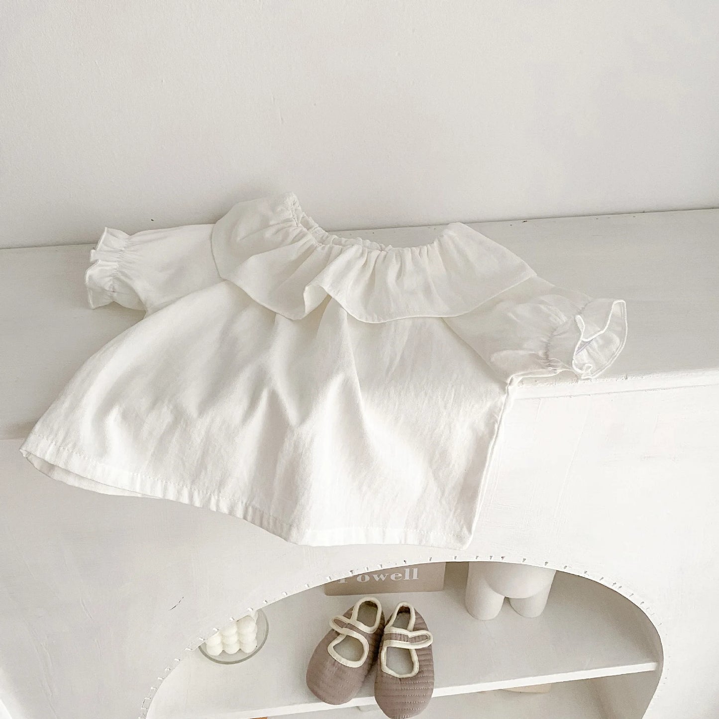 Baby T-Shirt, New Summer Trend For Boys And Girls, Versatile Ruffle Collar Short