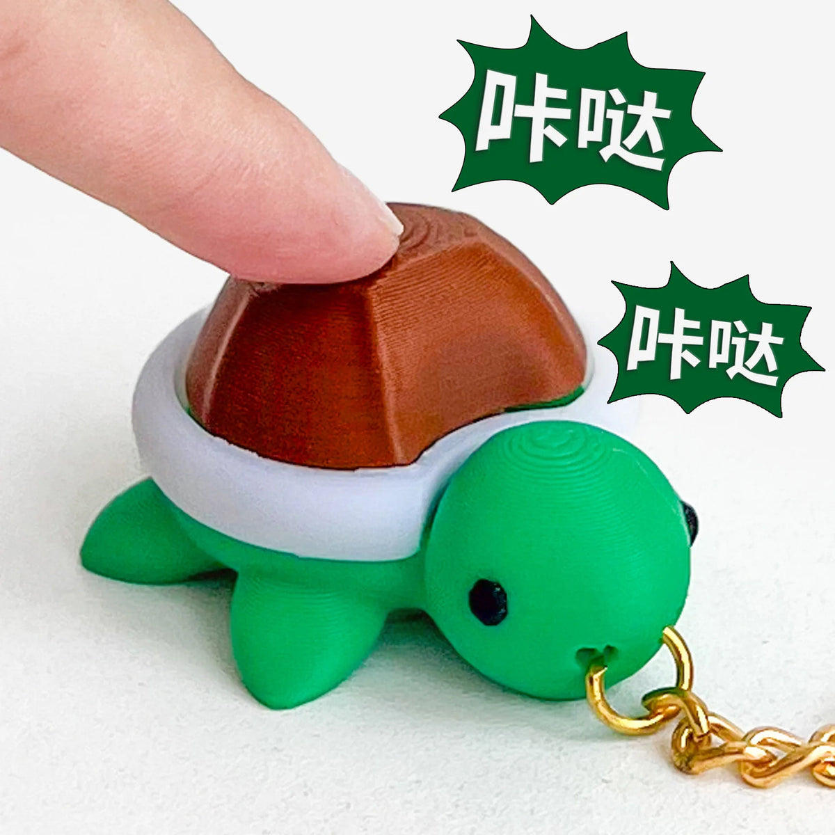 ZAKOL Mini 3D Printed Mushroom Turtle Clicker Keycap Press Decompressor Fingertip Stress Toys Fun Creative Toys Gifts