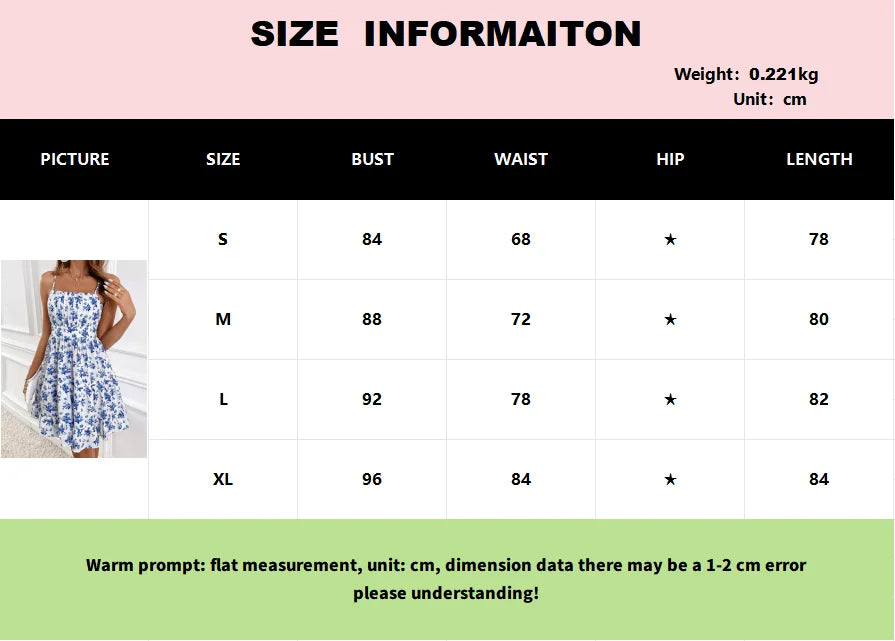 Sexy Floral Print Square Neck High Waist A-Line Dress Women's Sleeveless Off-Shoulder Dresses Summer Beach Vacation Streetwear