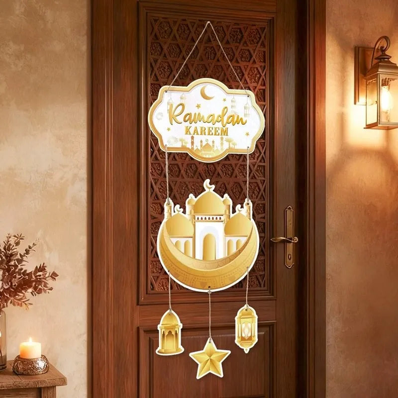 Ramadan Moon & Stars Door Hanging Decor