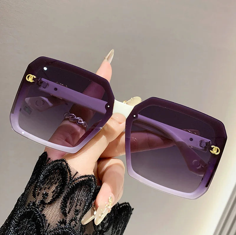 Women’s Classic Box Sunglasses – Grey Lens, TR+Metal Frame (Spring 2025)