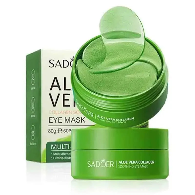 60pcs Aloe Vera Collagen Eye Mask Anti Dark Circles Eyes
