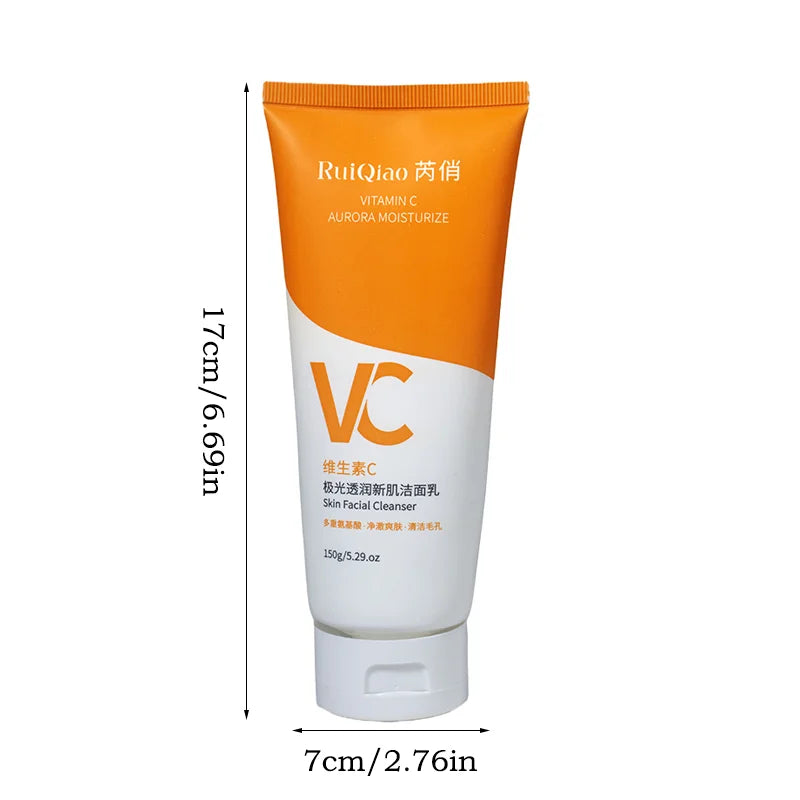 Vitamin C Facial Cleanser Skin Deep Cleansing Moisturizing Blackhead Removal skincare Face Wash Foam Face Cleanser Skin Care