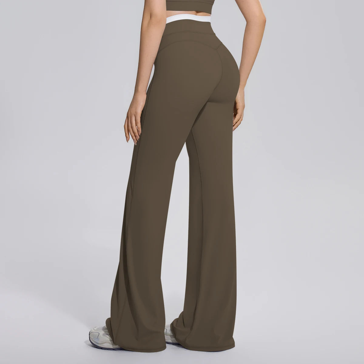 Rooftrellen Summer Woman Loose Breathable Yoga Wide Leg Pants Gym Running Quick Drying Yoga Pants High Stretch Bell-bottoms