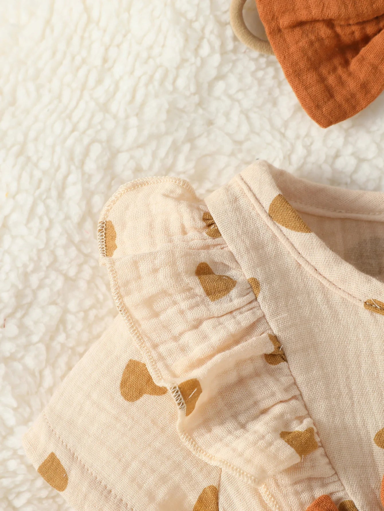 Baby Newborn-9M Short Sleeve Summer 2024 Girl's Print HEART