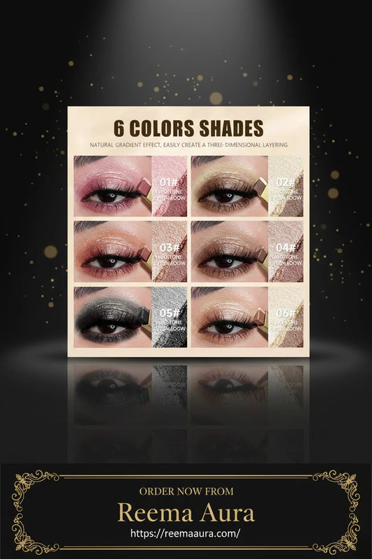 1pc PECOLOVERS Aurora Shimmer 2-Tone Gradient Glitter Eyeshadow Stick - Long-Lasting, Waterproof, Formaldehyde-Free