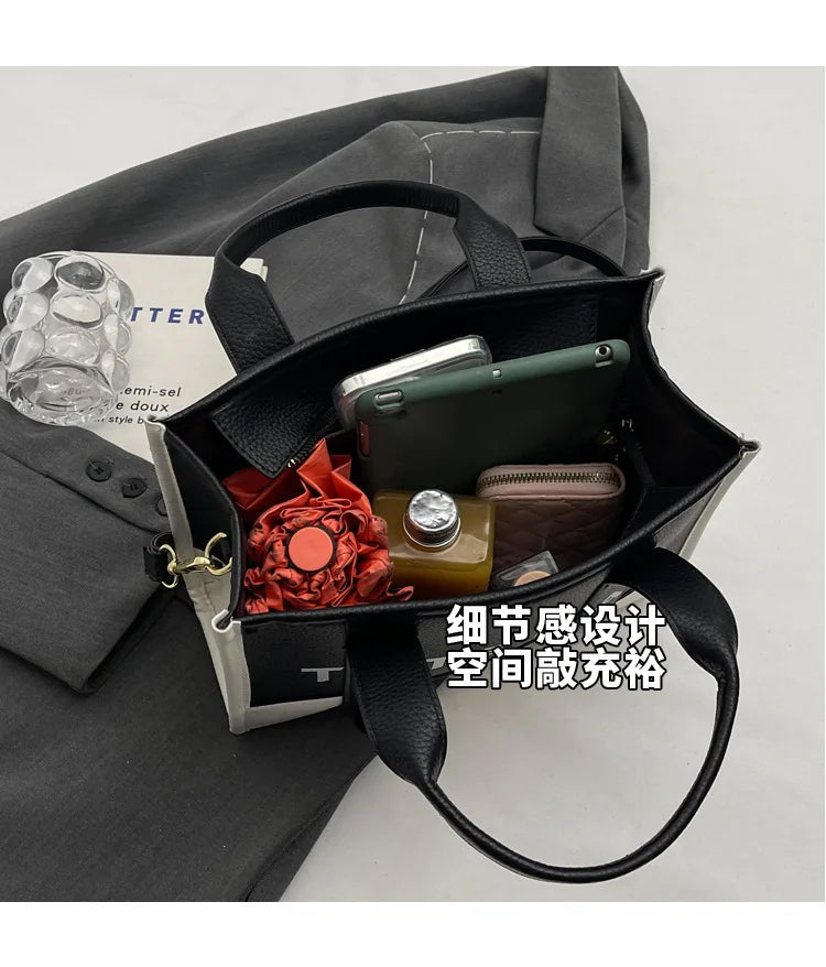 New 2025 women's tote bag, versatile single-shoulder bag, high-end crossbody bag, large capacity