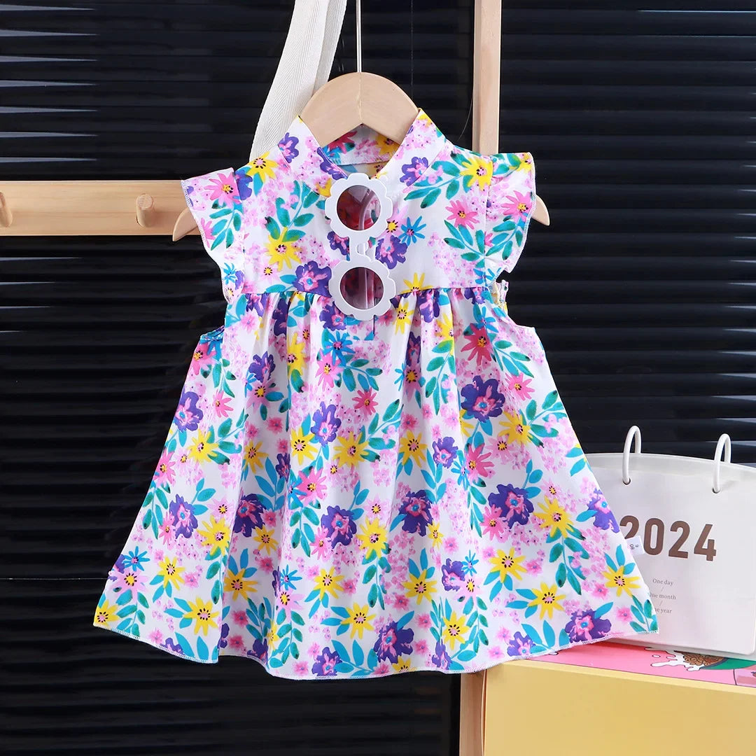 Baby Girls Beach Dresses Summer Soft Breathable Kids Girls Clothing Children Holiday A-Line Dress Vestidos 2025