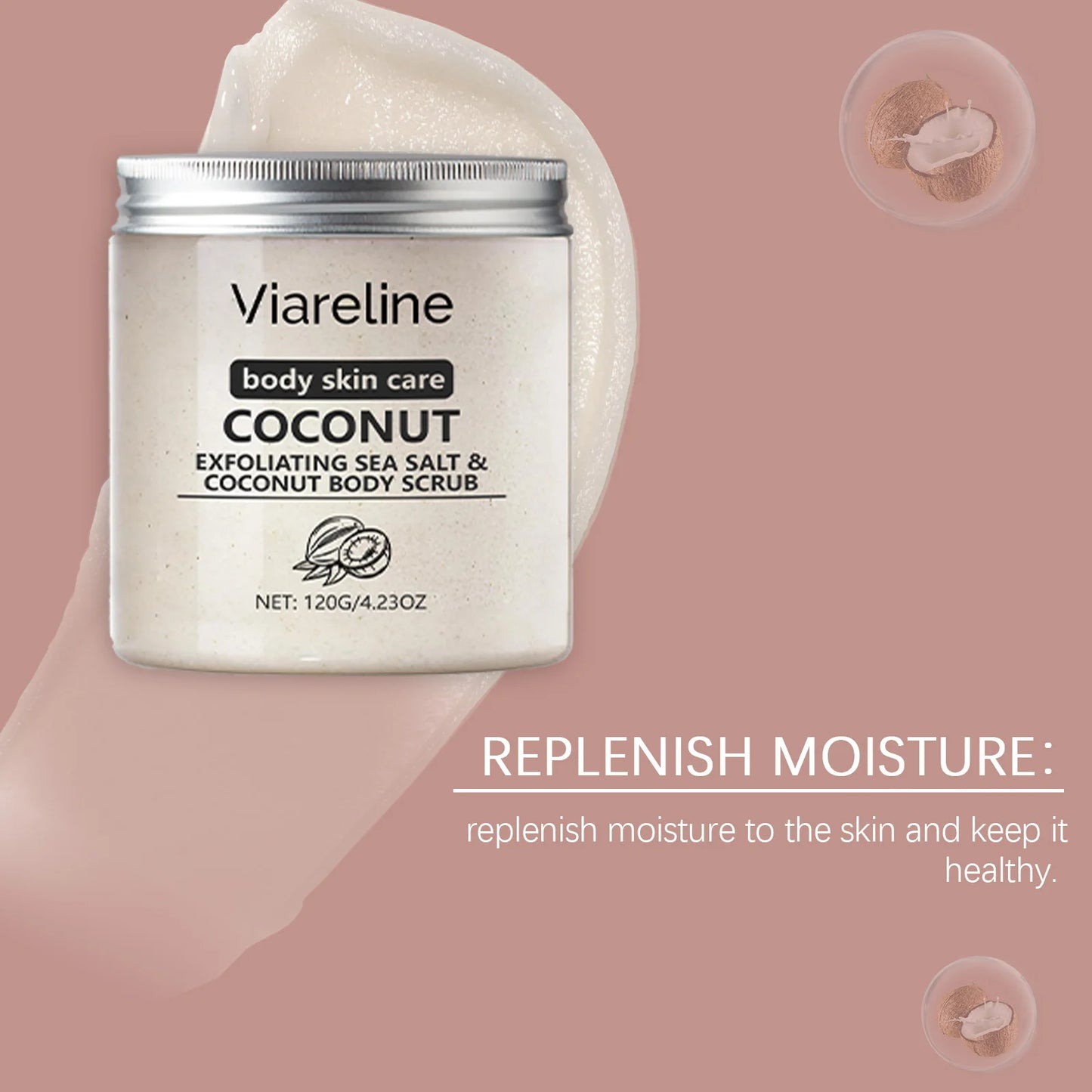 Sea Salt Body Scrub Exfoliating Deep Cleansing Remove Melanin Whiten Skin Shrink Pore Smooth Soft Nourish Coconut Coffee Scrub