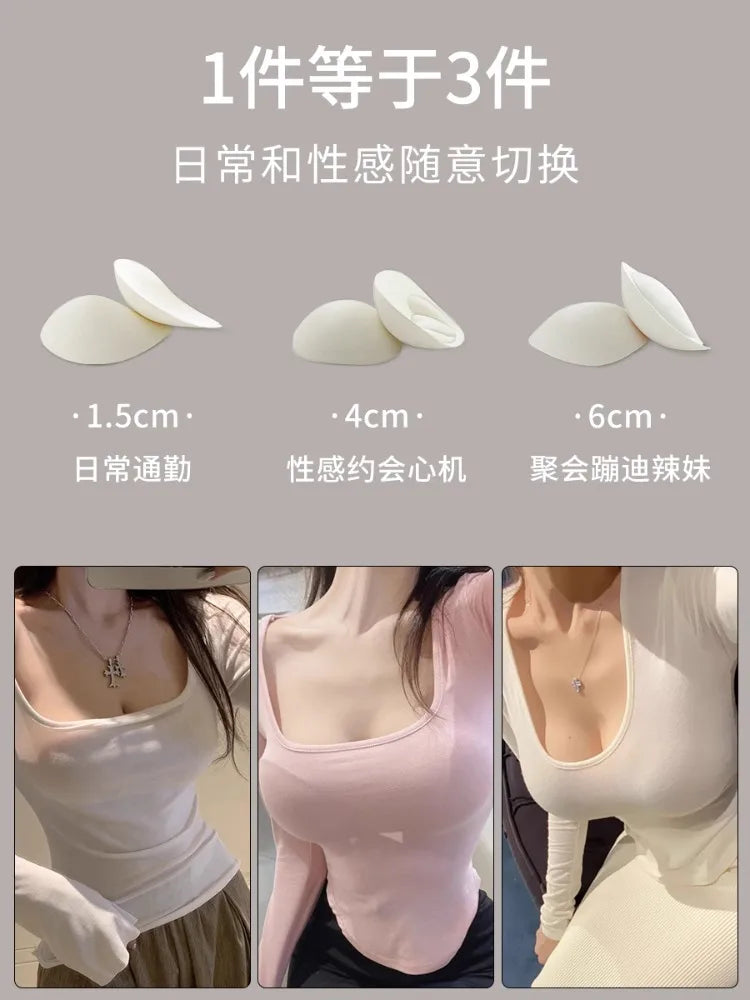 MOYISU Backless Halter Bra with Pads Cross Straps for Small Boobs, Volumizing Push Up Bralette, Strapless Plunge Dress Underwear