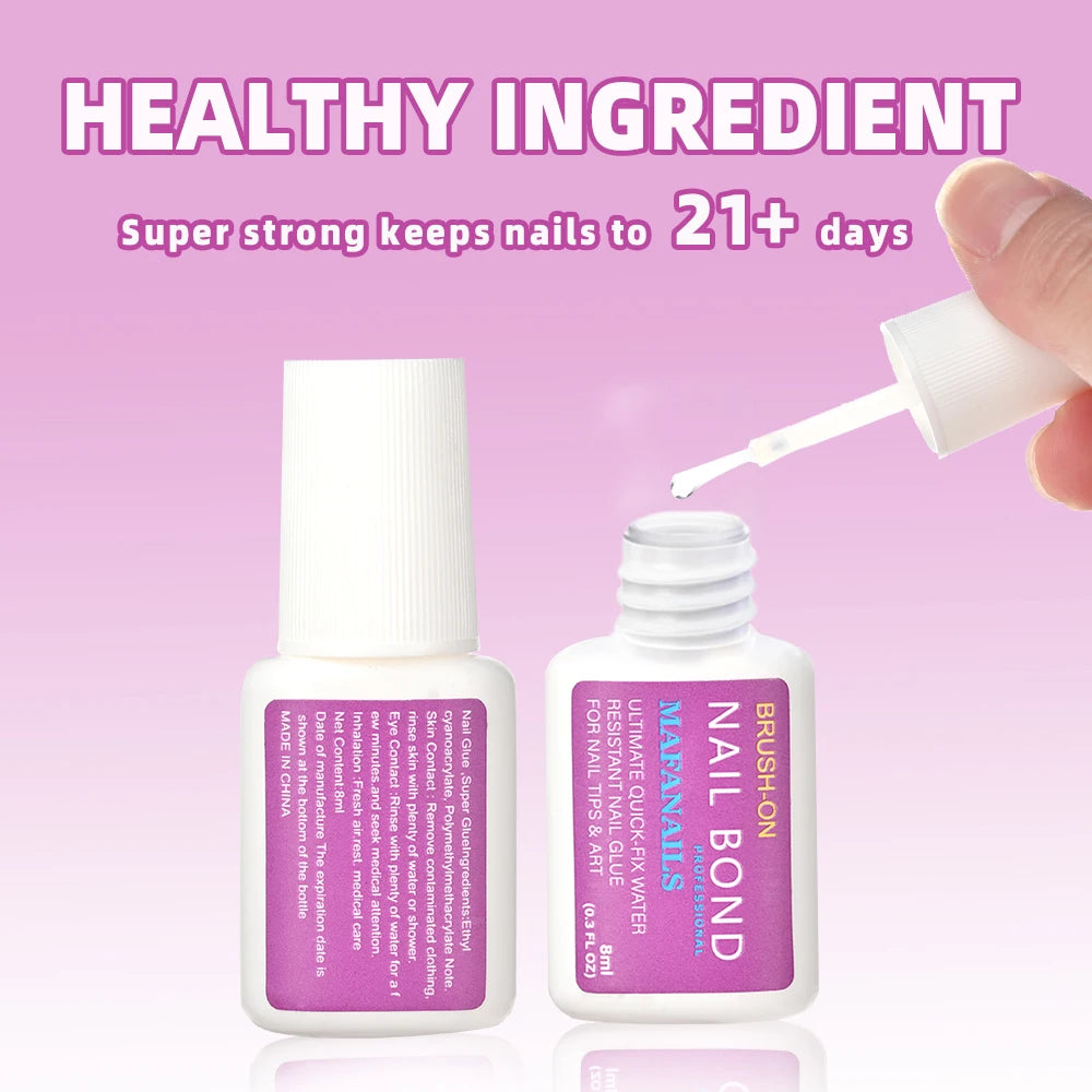 8ml Fast Dry Nail Glue with Brush غراء أظافر سريع الجفاف مع فرشاة – 8 مل