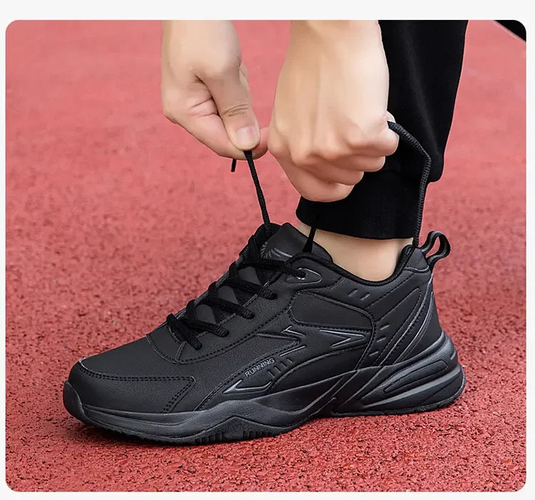 Men’s Casual Shoes B812 – Breathable PU Leather Lace-Up with EVA Sole