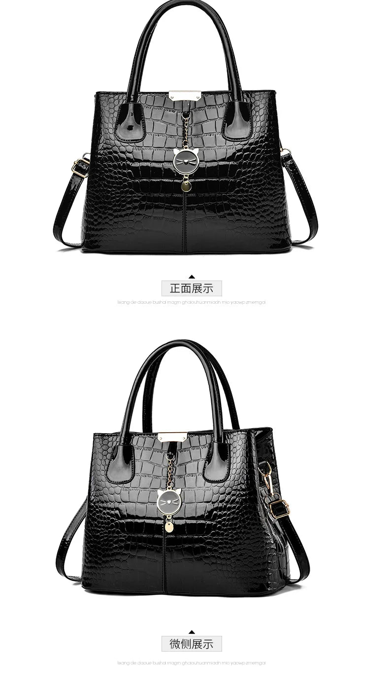 Luxury Designer Shoulder Crossbody Bags for Women Fashion High Quality Bright Leather Ladies Purses and Handbags Wallets Ssc
