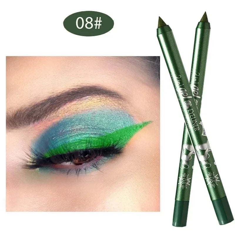 Quick-drying Eyeliner Waterproof Liquid Eyeliner Gel Pen Colourful Pigment Long Lasting Smooth Pencil Eye Beauty Makeup Cosmetic