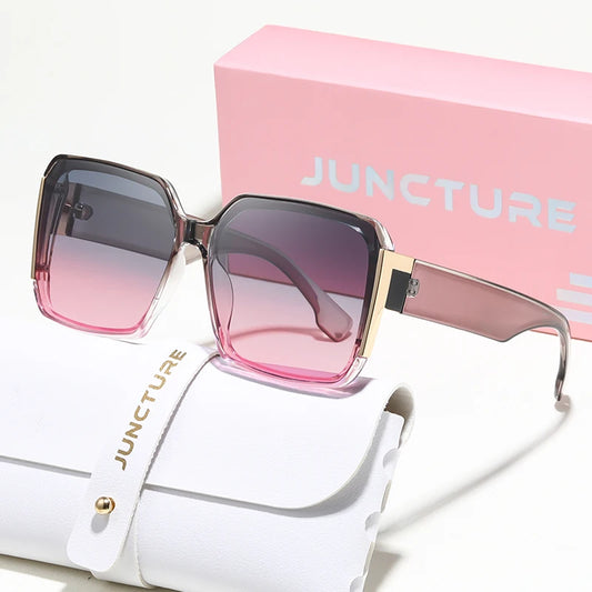 JUNCTURE Fashion Women Sunglasses dress up Sun Glasses Big frame Gradient Lady Glasses Party Holiday Gifts Sunglasses for Women