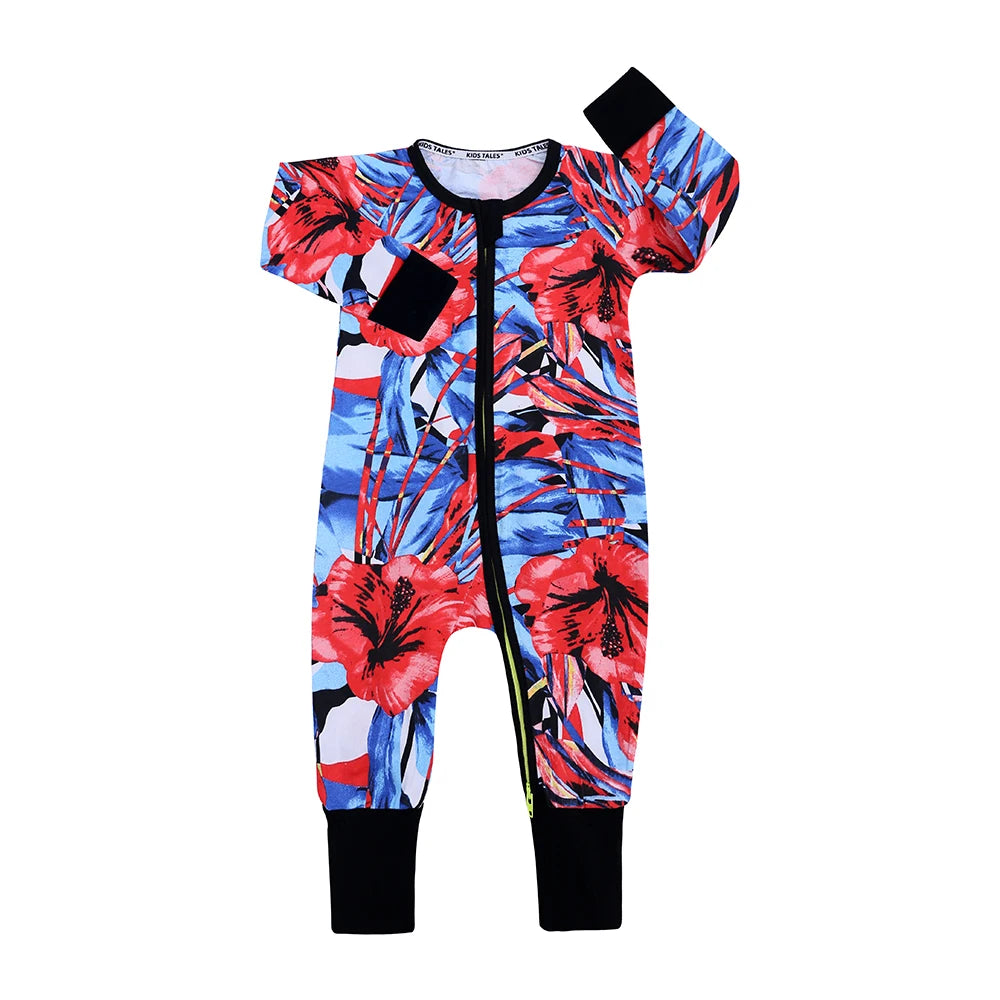 Spring Long Sleeve Baby Romper Newborn Jumpsuit Toddler Boy Girl Cotton Soft Onesie Pajamas Double Zipper Bodysuit Fall Clothes
