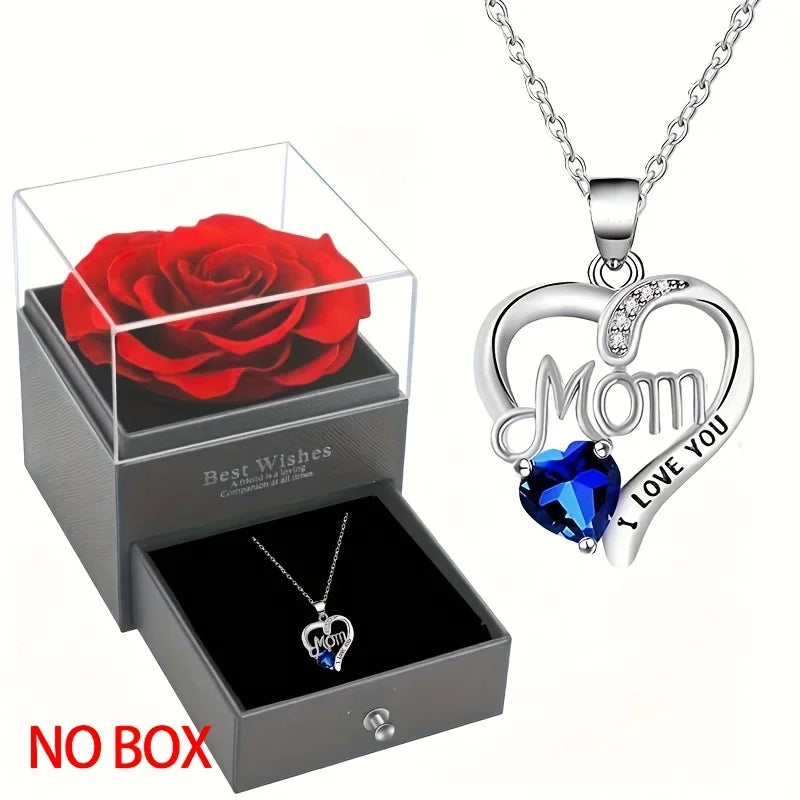 Elegant Style Heart shaped Pendant Necklace Hollow Design Mother's Day Gift Party Suitable for Best Friends Without Box