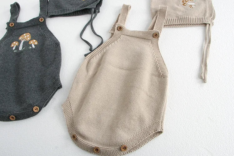 MILANCEL 0-3 Y 2024 Autumn Baby Sweater Infant Girls Mushroom Embroidery Cardigan Toddler Boys Knitted Coat Optional Bodysuit