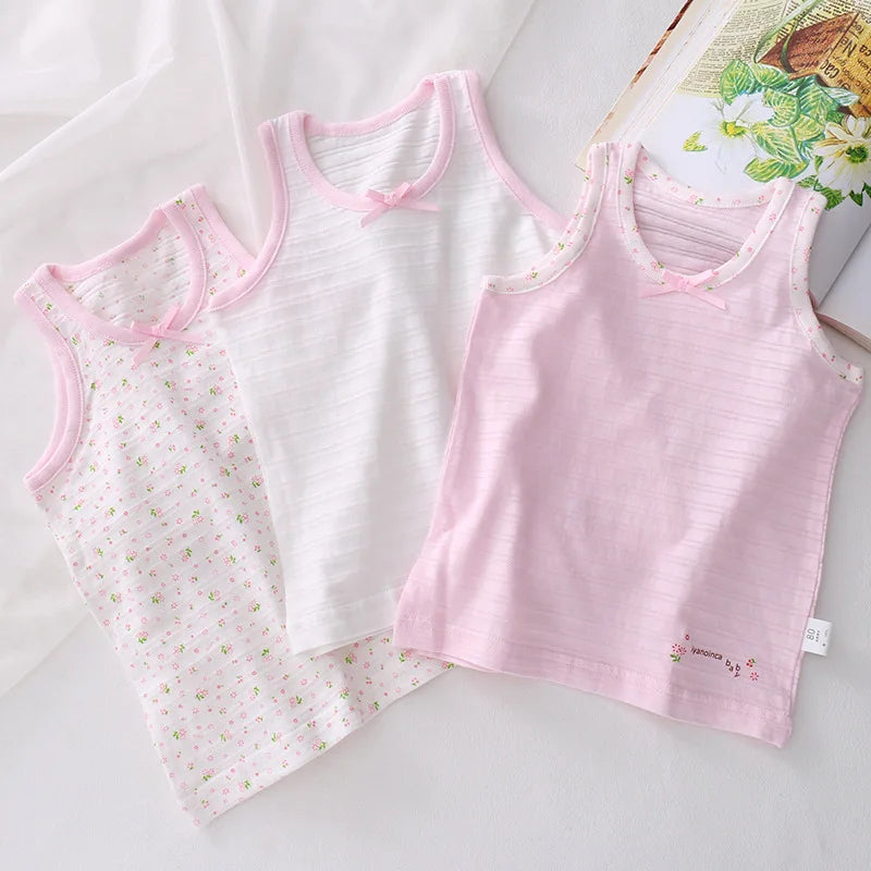 3pcs/lot Boys Tank Tops Summer Cotton Kids Underwear for Girls Bamboo Children's Vest Toddler Underwear Baby Crop Top Clothing
