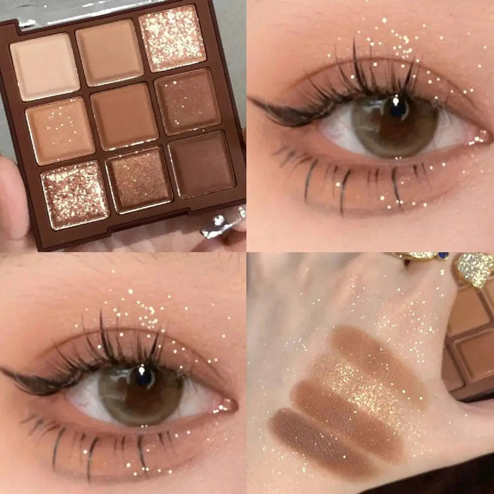 9 Colors Eyeshadow Palette Sweet Cool Girls Punk Smokey Black Grey Eye Shadow Palette Matte Eye Contouring Eye Makeup