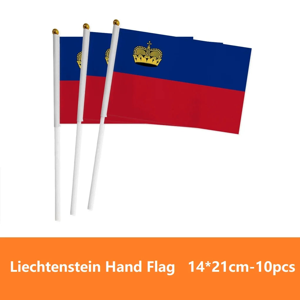European Country Hand Waving Flags - أعلام أوروبية يدوية للتشجيع والاحتفالات