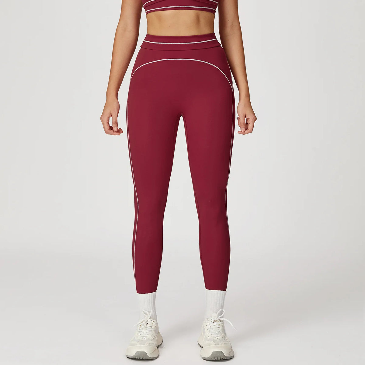 Rooftrellen 1PC Woman High Waisted Fitness Yoga Pants Summer Gym Running Sports Push Up Quick Drying Color Blocking Yoga Pants
