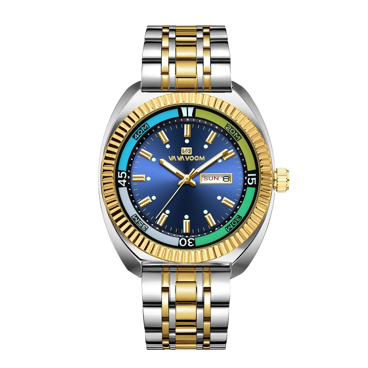 New Gear Men’s Gear Ring Stainless Steel Watch – Large Dial