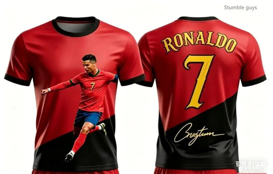 Men s Retro Summer Soccer Jersey 7 Style Quick Dry Breathable Short Sleeve Fashionable Plus Size Family Adult Kids Apparel