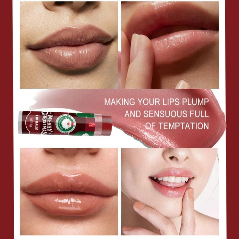 Christmas Lipstick Set Redwine Lip Balm 5gx8pcs Smoothing Lips Long Lasting Moisturizing, Light And Non Sticky Festival Gift